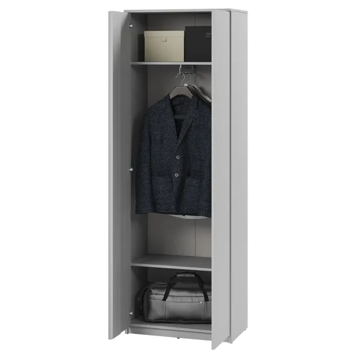 Mobile ingresso 300x200h cm con specchio appendiabiti armadio grigio Accent