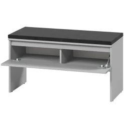 Mobile ingresso 300x200h cm con specchio appendiabiti armadio grigio Accent