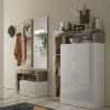 Mobile ingresso 91x173h cm moderno bianco lucido pero Invictus