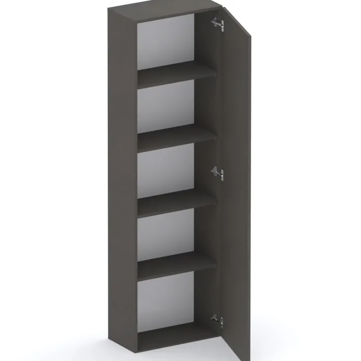 Mobile ingresso 193x220h cm pannello cannettato ossido rovere chiaro Sunset Decor 1013