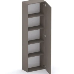 Mobile ingresso 193x220h cm pannello cannettato marrone bronzo rovere chiaro Sunset Decor 1015
