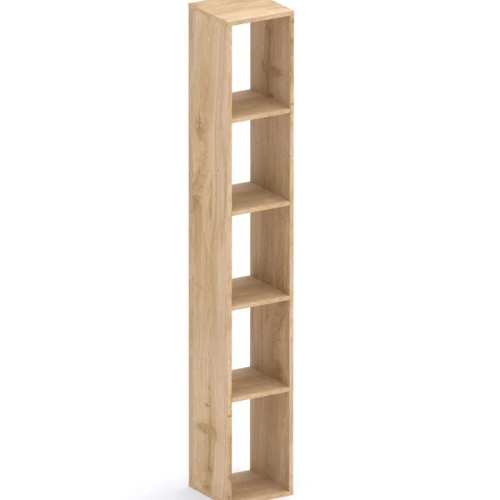 Mobile ingresso 222x220h cm pannello cannettato tortora rovere chiaro Sunset Decor 1016