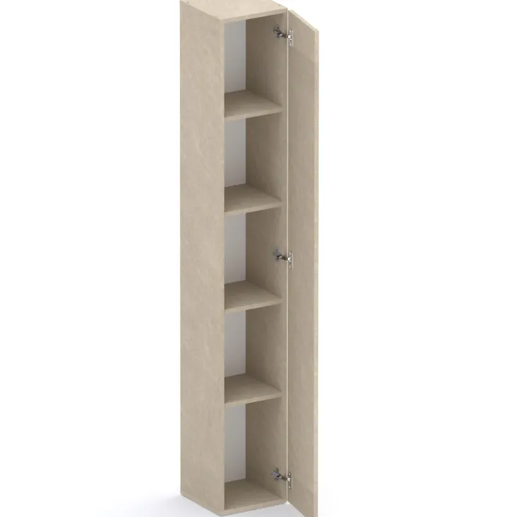 Mobile ingresso 222x220h cm pannello cannettato tortora rovere chiaro Sunset Decor 1016