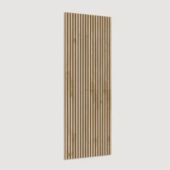 Mobile ingresso 207x180h cm pannello cannettato beige cashmere rovere chiaro Sunset Decor 1018