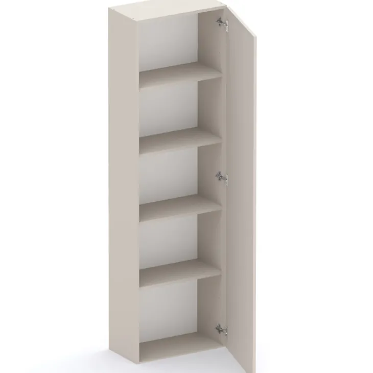 Mobile ingresso 118x180h cm pannello cannettato beige marrone rovere chiaro Sunset Decor 1023