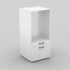 Mobile lavatrice e asciugatrice 134x144h cm con cassettoni bianco Water