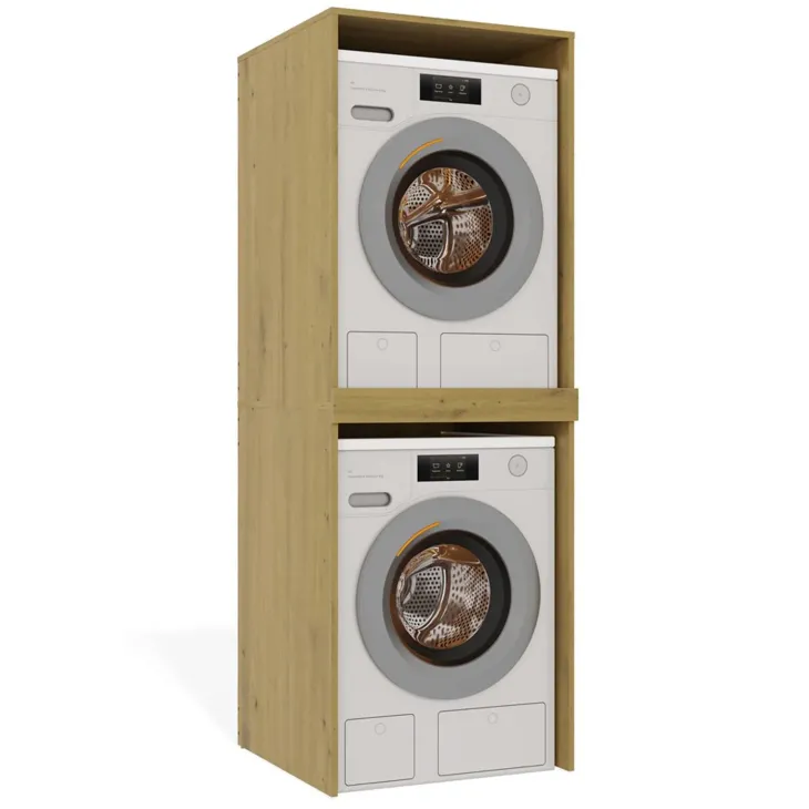 Mobile lavatrice e asciugatrice 64x180h cm rovere nodoso Motty