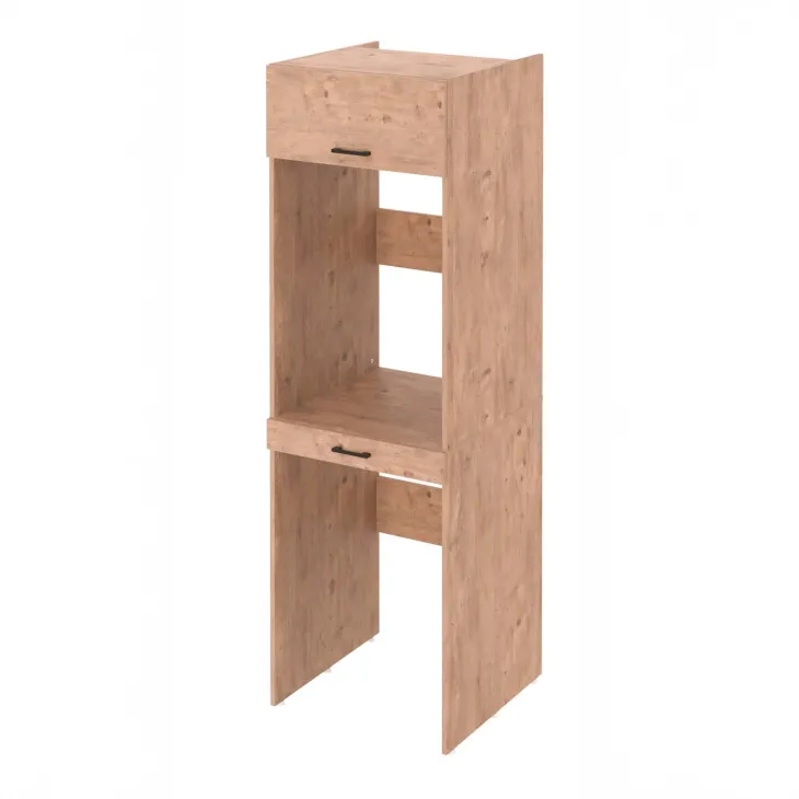 Mobile lavatrice e asciugatrice 67x215h cm 1 cassetto 1 vano rovere rustico Klara