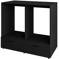 Mobile lavatrice e asciugatrice 132x117h cm con cassettone nero Wave