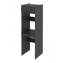 Mobile lavatrice e asciugatrice 67x215h cm con ripiano estraibile antracite Klara