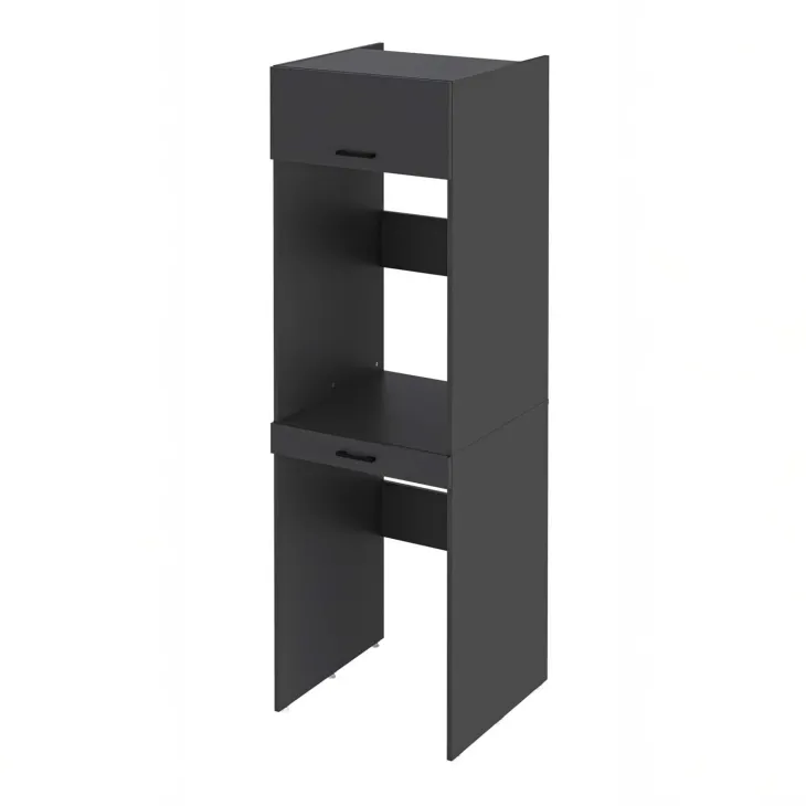 Mobile lavatrice e asciugatrice 67x215h cm con ripiano estraibile antracite Klara