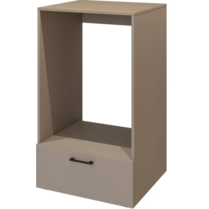 Mobile lavatrice 67x117h cm con cassettone tortora rovere Wave