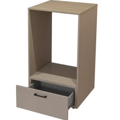 Mobile lavatrice 107x197h cm con colonna tortora rovere Wave