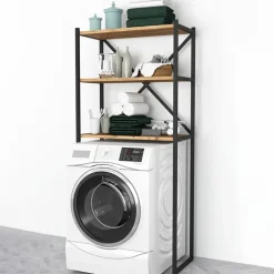 Mobile lavatrice 66x160h cm industrial metallo rovere rustico Loft