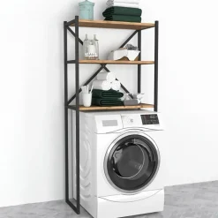 Mobile lavatrice 66x160h cm industrial metallo rovere rustico Loft