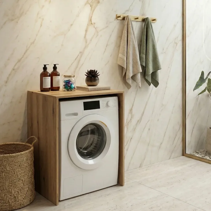 Mobile lavatrice 70x95h cm rovere Cleany