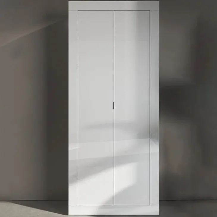 Mobile multiuso ingresso appendiabiti 78x187h cm moderno bianco lucido Eternity