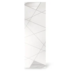 Mobile multiuso ingresso 60x185h cm appendiabiti bianco lucido specchio Olimpo
