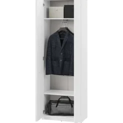 Mobile multiuso ingresso 69x200h cm appendiabiti bianco Accent