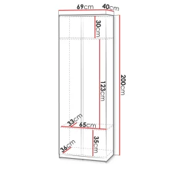 Mobile multiuso ingresso 69x200h cm appendiabiti grigio Accent