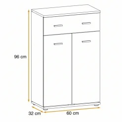 Mobile multiuso ingresso 60x96h cm rovere sonoma California Gihome®