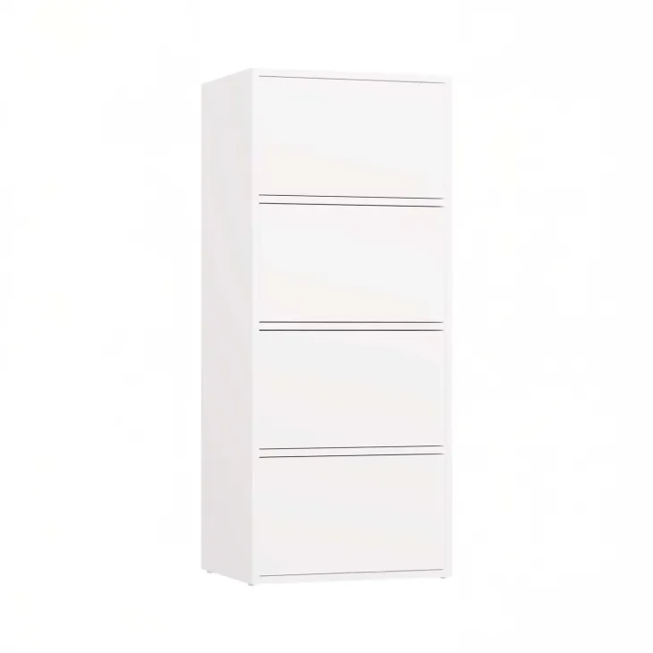 Mobile multiuso ingresso 50x119h cm scarpiera 4 ante bianco Tyler