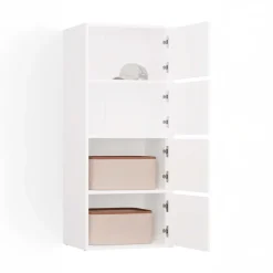 Mobile multiuso ingresso 50x119h cm scarpiera 4 ante bianco Tyler