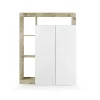 Mobile multiuso ingresso 108x138h cm scarpiera bianco lucido pero Invictus