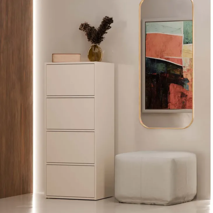 Mobile multiuso ingresso 50x119h cm scarpiera 4 ante cashmere Tyler
