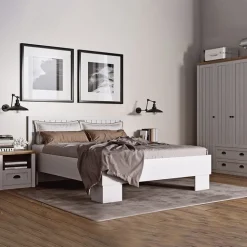 Mobile multiuso 50x198h cm 1 anta bianco frassinato rovere Provenza