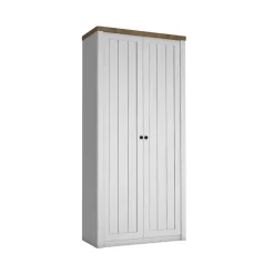 Mobile multiuso 90x198h cm 2 ante bianco frassinato rovere Provenza