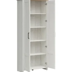 Mobile multiuso 85x201h cm 2 ante bianco frassinato rovere Lars