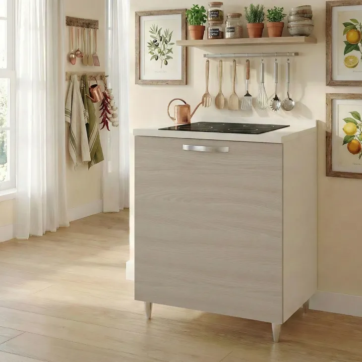 Mobile per piano cottura 60x86h cm rovere olmo Talise