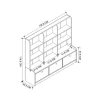 Mobile portagiochi 133x115h cm 9 scaffali 3 ante bianco Toy