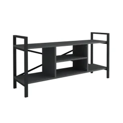 Mobile porta tv moderno 120x61h cm industrial metallo antracite Loft