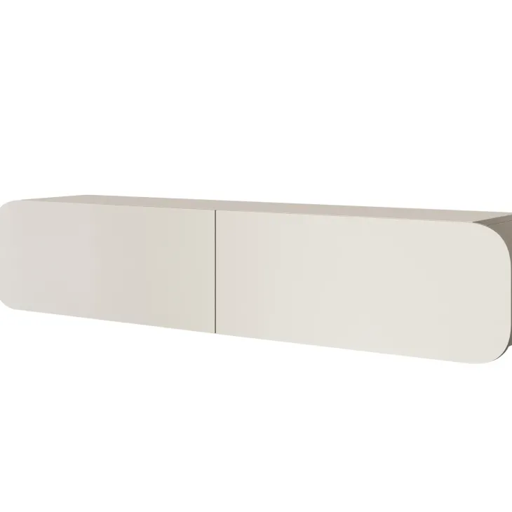 Mobile porta TV sospeso 160x34h cm 2 ante beige cashmere Volia