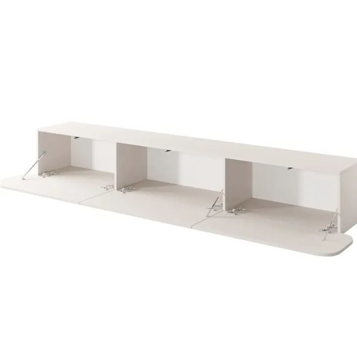 Mobile porta TV sospeso 240x34h cm 3 ante beige cashmere Volia