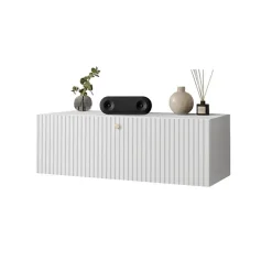 Mobile porta TV sospeso 100x34h cm 1 anta bianco Kiruna