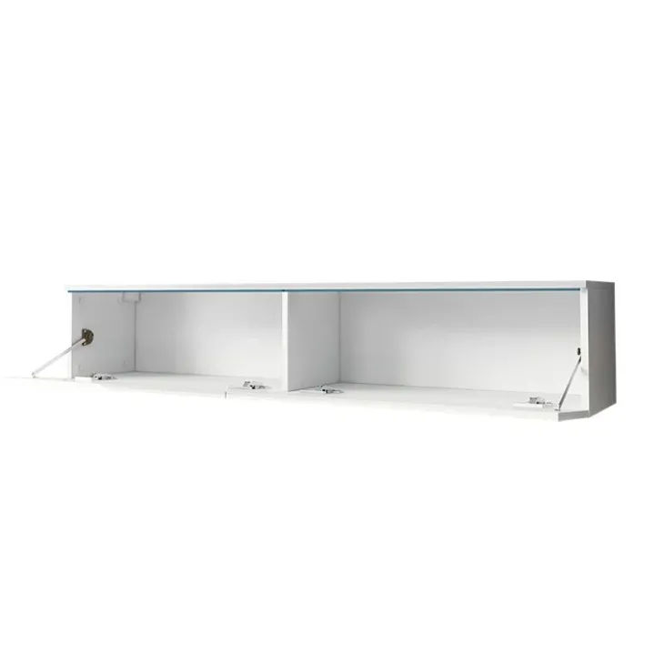 Mobile porta TV sospeso 140x30h cm soggiorno bianco lucido Silvia