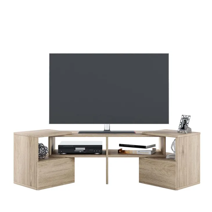 Mobile porta TV trasformabile 148x40h cm con estremità mobili rovere Billy