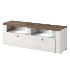 Mobile porta TV 140x49h cm 1 anta bianco frassinato rovere Paloma 2