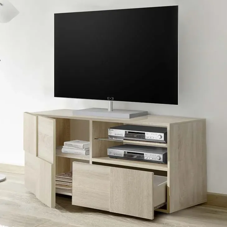 Mobile porta TV 122x57h cm 1 anta moderno rovere samoa Obsession
