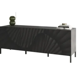 Mobile porta TV 181x69h cm 3 ante antracite frontali serigrafati Seira