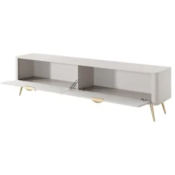 Mobile porta TV 200x51h cm 2 ante beige cannettato Ramis