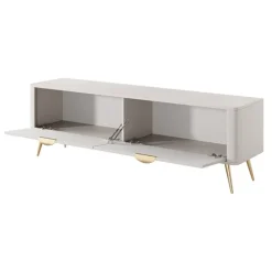 Mobile porta TV 163x51h cm 2 ante beige cannettato Ramis