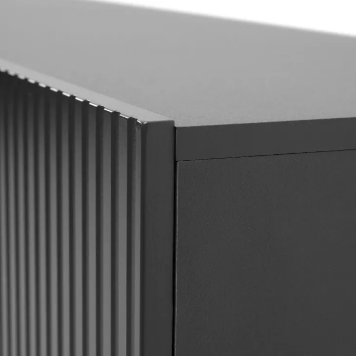 Mobile porta TV 150x52h cm 2 ante cannettato antracite Essence