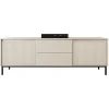 Mobile porta tv 174x60h cm 2 ante 2 cassetti cannettato beige Strike