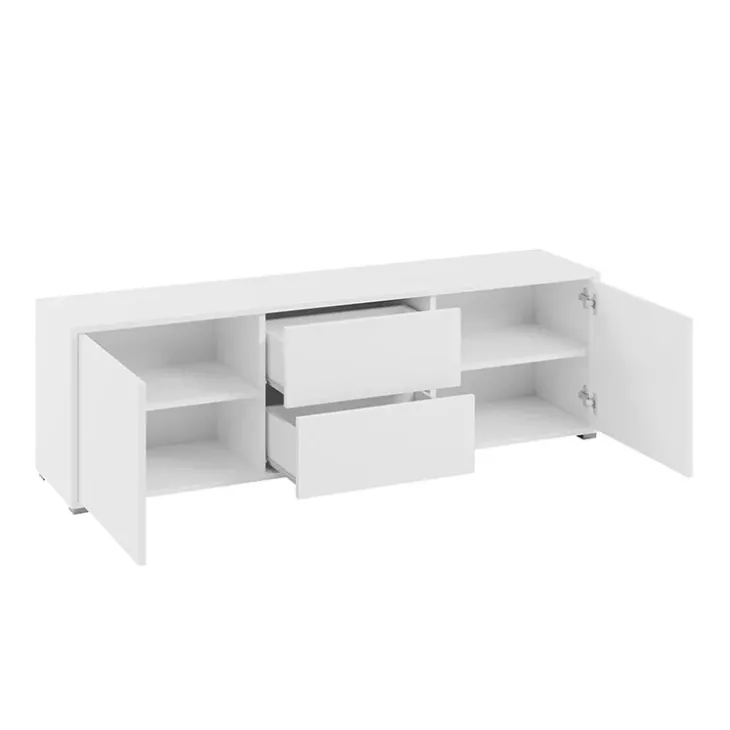 Mobile porta TV 141x50h cm 2 ante 2 cassetti bianco Eindhoven