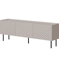 Mobile porta TV 166x59h cm 3 ante con frontali decorati beige Daniele
