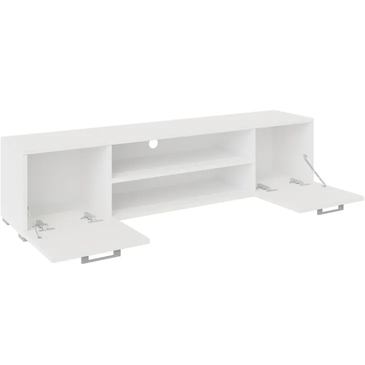 Mobile porta TV 156x36h cm 2 ante design moderno bianco Pastello